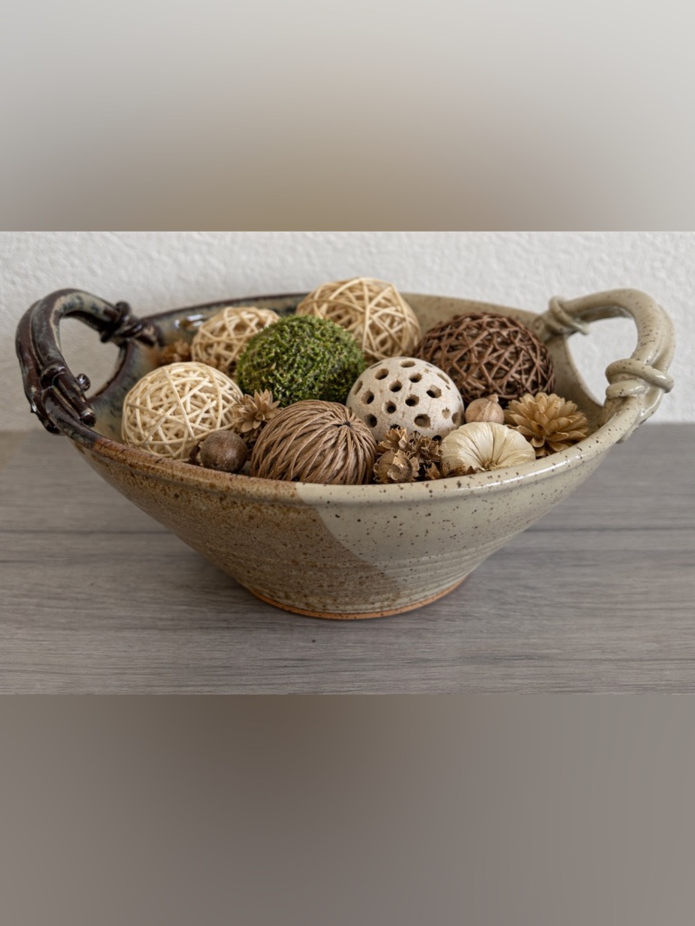 Large Hand-Thrown Studio Pottery Centerpiece Bowl